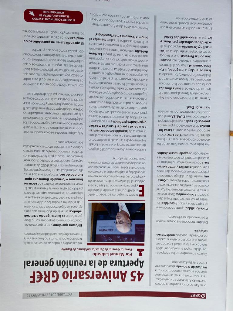 45 aniversario   Boletín nº 52 (Oct 2018) BdE